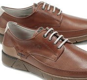 ZAPATO HOMBRE FLUCHOS COLOR CUERO CORDON PISO CARAMELO BARRY F1156