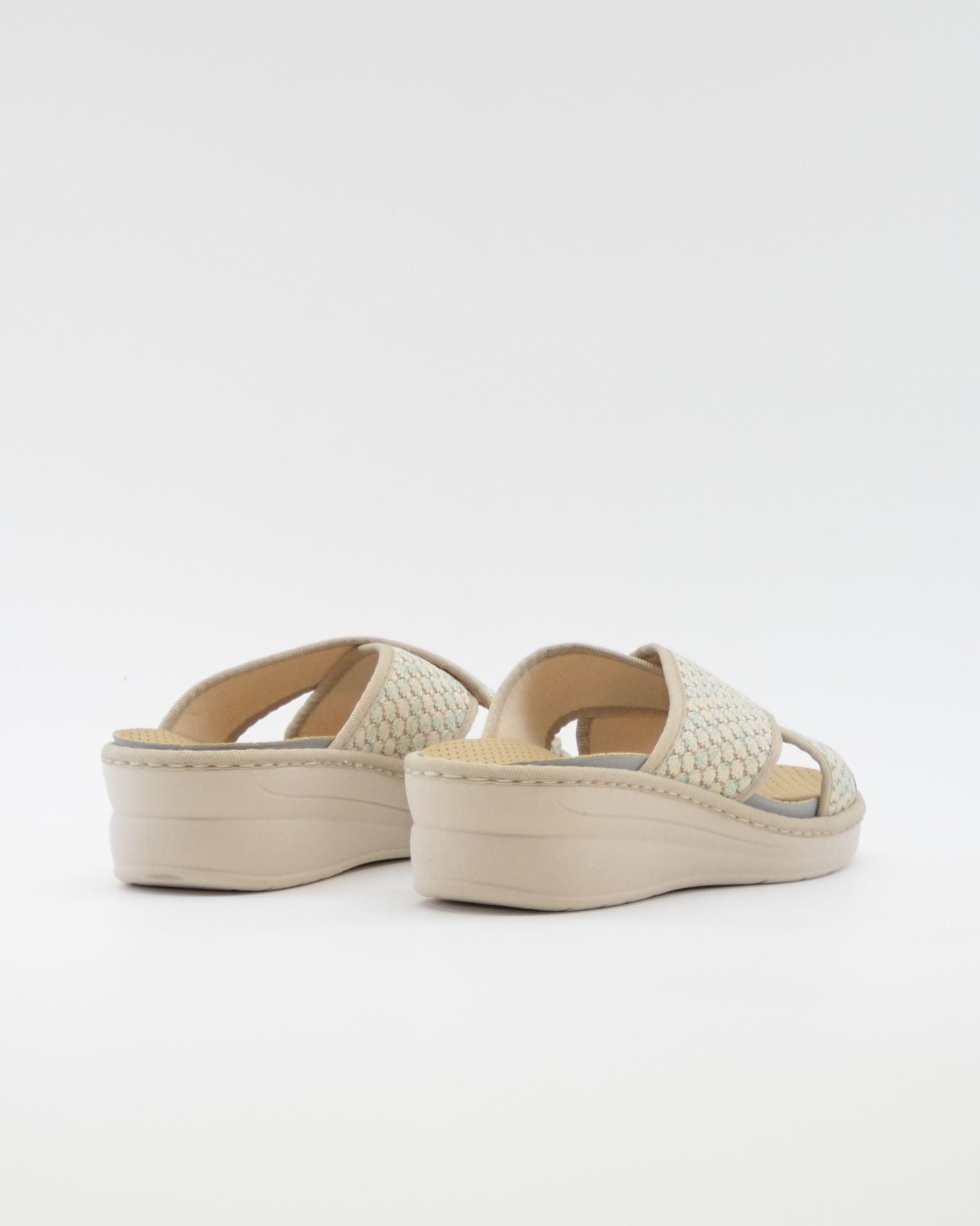 ZAPATILLAS DE CASA MUJER CRUZADA CON CUÑA COLOR MULTI ANCHO ESPECIAL Y PLANTILLA EXTRAIBLE 4035 A