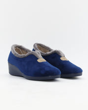 ZAPATILLA MUJER CERRADA CON CUÑA COLOR AZUL MARINO J.ORTEGA 1840
