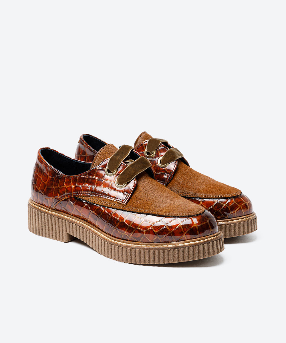 ZAPATO MUJER CORDON COCO CUERO POTRO CUERO LACOMBA MANDEVILLA