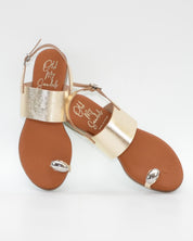 SANDALIA PLANA MUJER DEDO EN COLOR DORADO PLANTA DE GEL OH MY SANDALS 5862