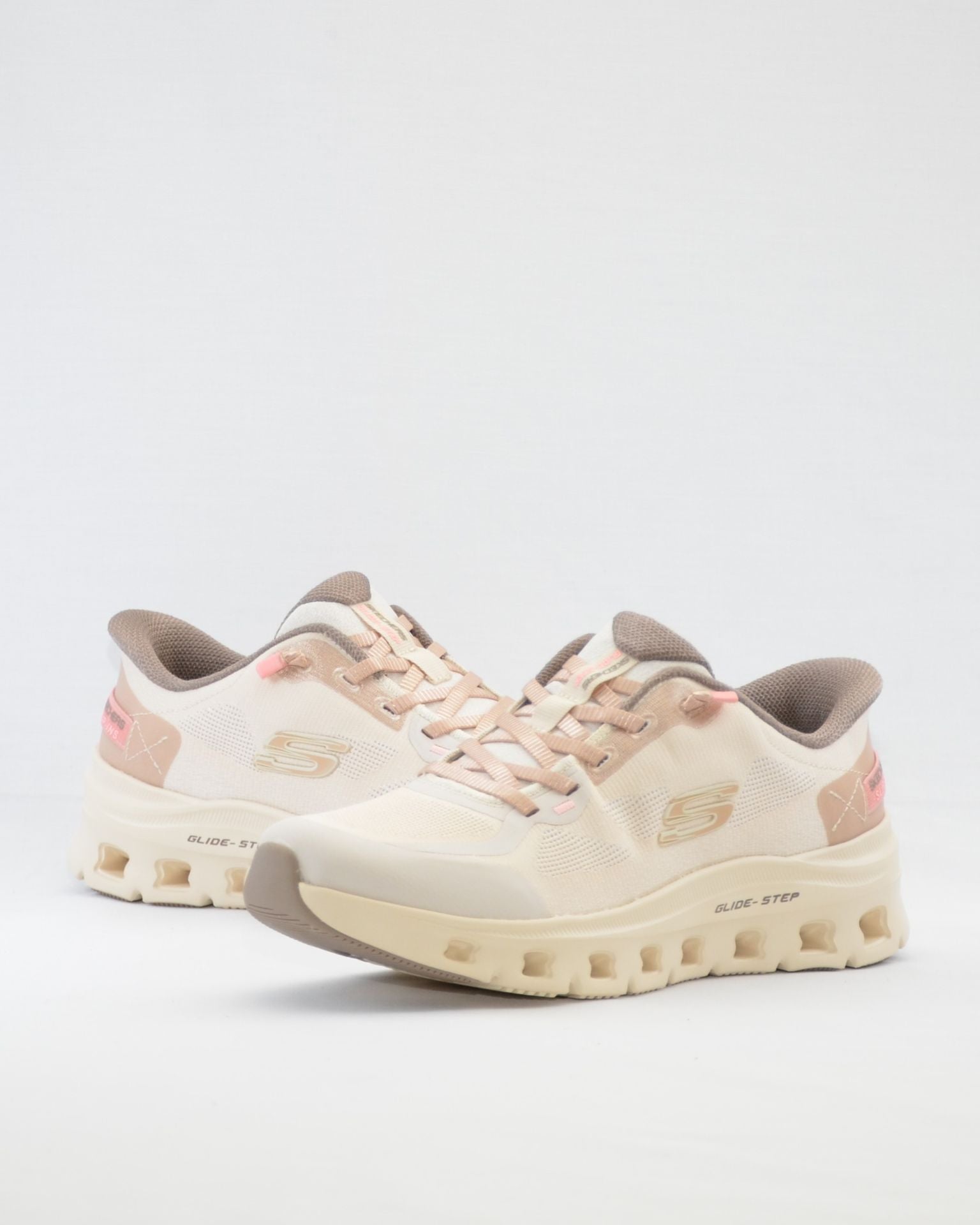 SNEAKERS MUJER SKECHERS BEIGE 150428 NTBR CORDON ELÁSTICO SLIP-INS