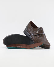 ZAPATO ANCHO ESPECIAL VELCRO PLANTILLA EXTRAIBLE PITILLOS 11510 MARRÓN