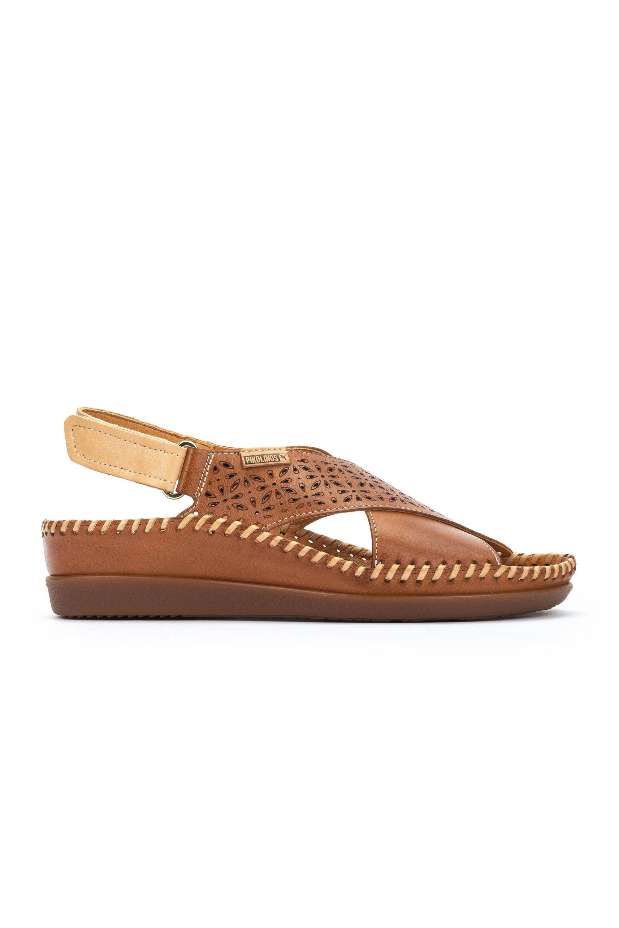 SANDALIA MUJER PLANA CRUZADA COLOR BRANDY PIKOLINOS W8K-0848C1