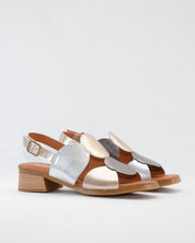 SANDALIA TACON BAJO PLATA MULTI KAOLA 2684 PLANTA DE GEL