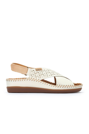 SANDALIA MUJER PLANA CRUZADA COLOR NATA PIKOLINOS W8K-0848C1