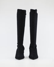 BOTA ALTA LYCRA MUJER COLOR NEGRO DANIELA VEGA 2208S MOIRA