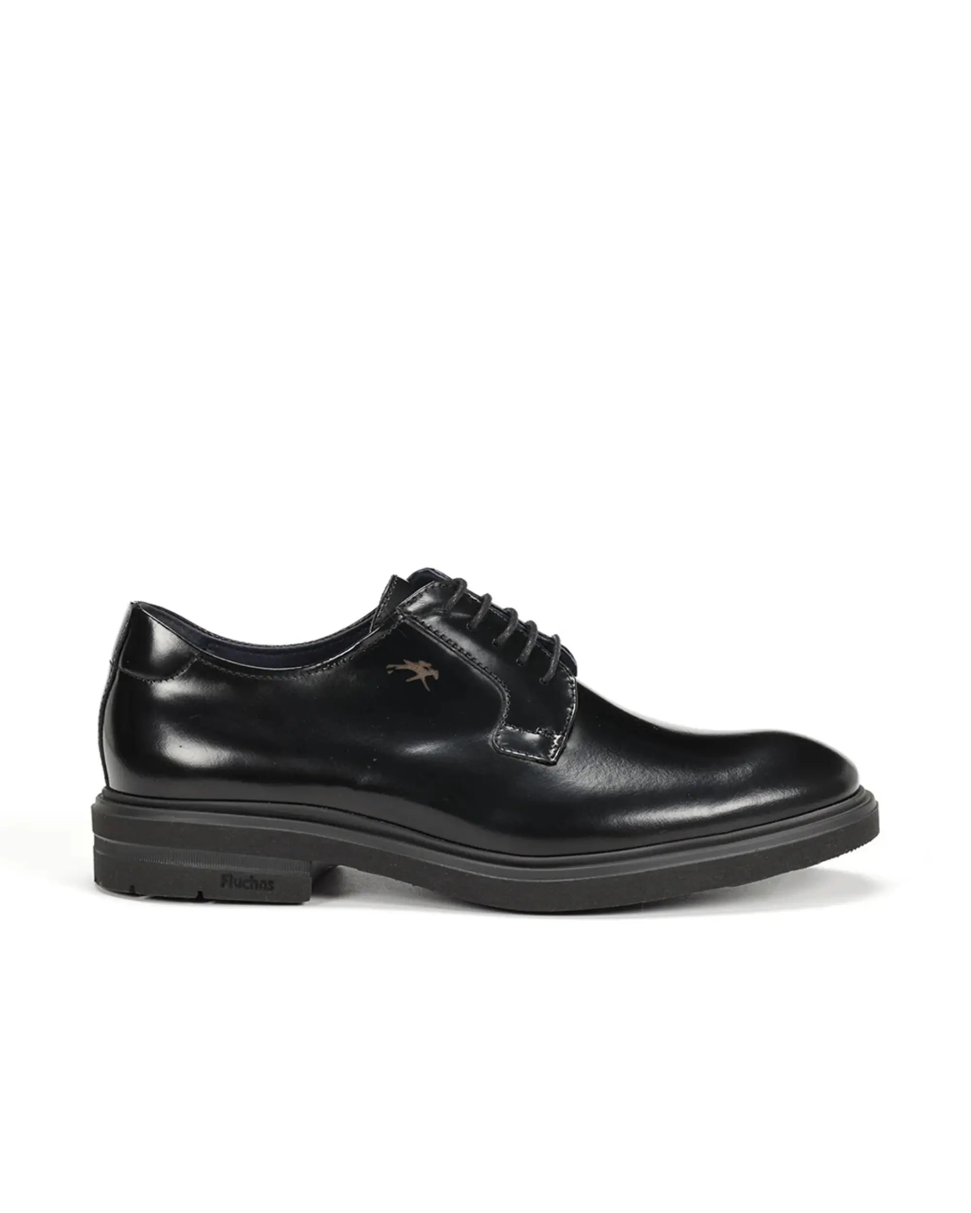 ZAPATO CORDON LISO NEGRO F0631 BELGAS