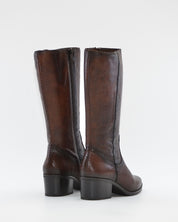 BOTA MUJER COWBOY PIEL MARRÓN PITON KAOLA 3058