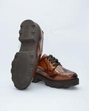 ZAPATO OXFORD MUJER CHAROL CUERO PISO PLATAFORMA