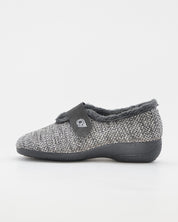 ZAPATILLAS DE CASA MUJER ANCHO ESPECIAL CABRERA 5454 FLORELLA GRIS