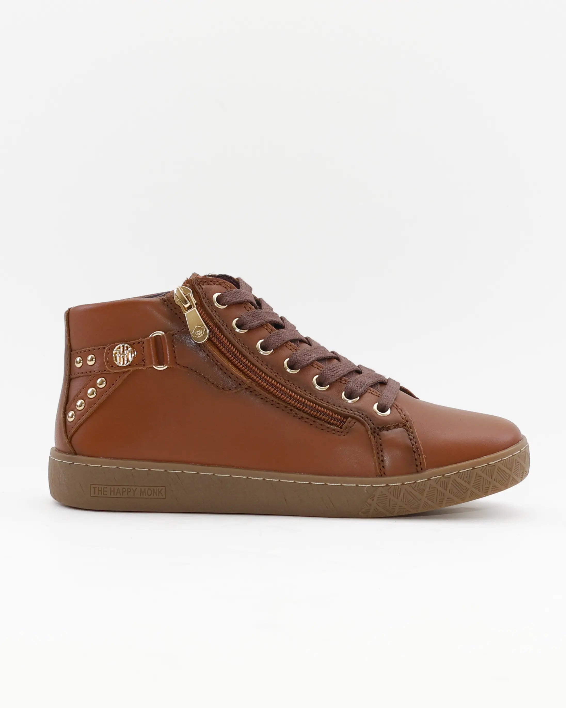 BOTIN DEPORTIVO PLANO MUJER COLOR CUERO THE HAPPY MONK PARIS 005