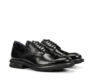 ZAPATO CORDON PICADO NEGRO F0629 BELGAS