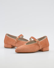 MERCEDITAS DE PIEL COLOR SALMON CON CORREA Y HEBILLA LACOMBA BLOSSOM