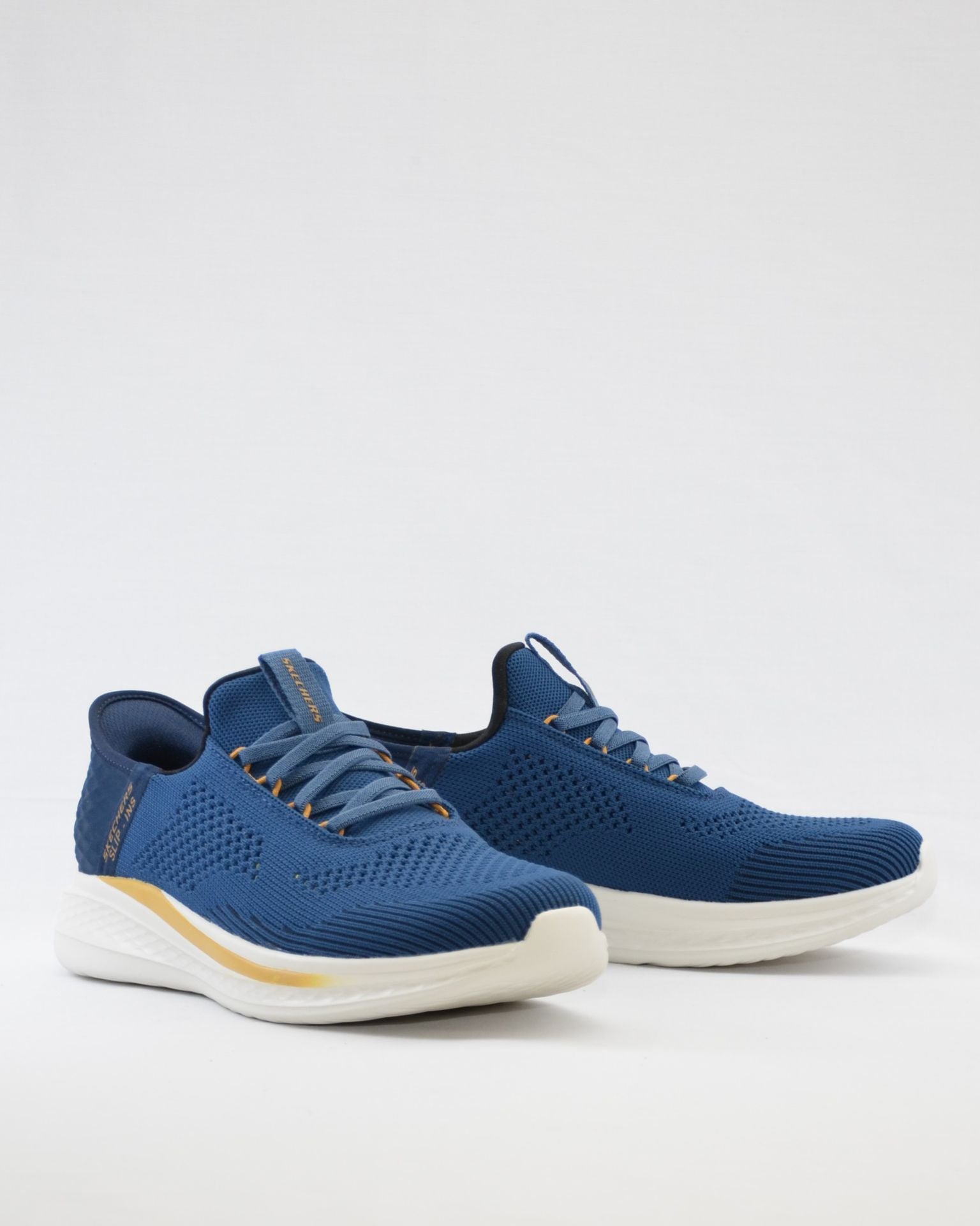 SNEAKERS HOMBRE SKECHERS AZUL 21810 BLU ELASTICOS SLIP-INS