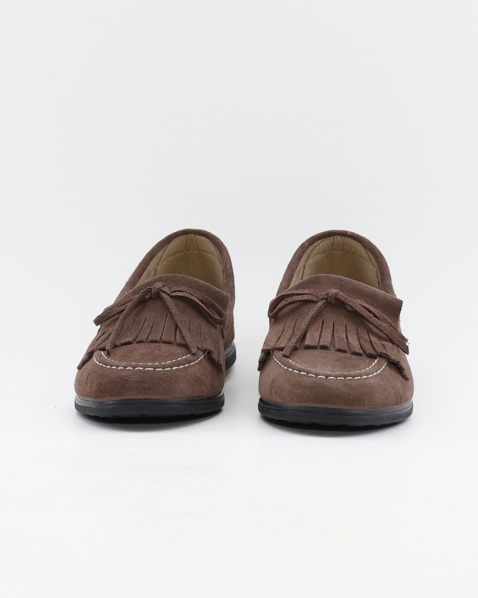MOCASINES MUJER CON FLECOS EN PIEL COLOR MARRON MACARENA RANIA 69 NOISETTE