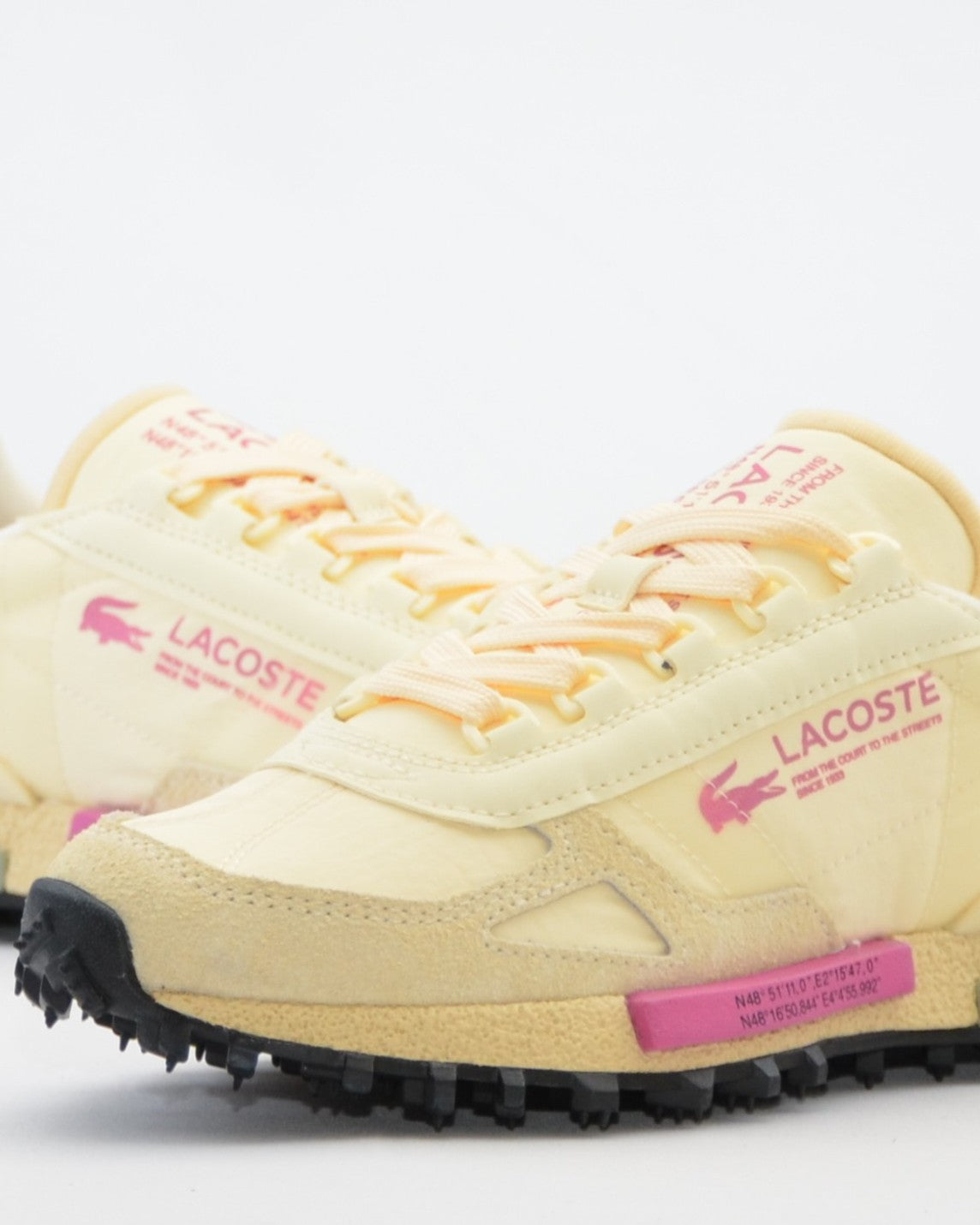 SNEAKERS LACOSTE MUJER ELITE ACTIVE 1261 SFA CREMA VERDE FUXIA