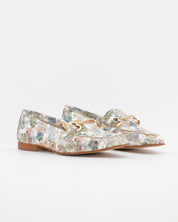 ZAPATO MOCASIN MUJER PLANO ESTAMPADO FLORAL CAYETANO 17202 SAND