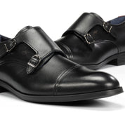 ZAPATO HOMBRE MONKSTRAP DOS HEBILLAS COLOR NEGRO F1838 ASGARD