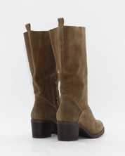 BOTA MUJER CAMPERA SERRAJE TAUPE TACON ANCHO KAOLA 4760