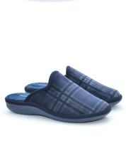 ZAPATILLAS DE CASA HOMBRE AZUL MARINO CUADROS