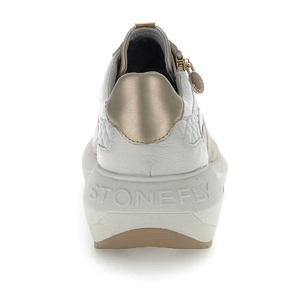 DEPORTIVO MUJER CORDON Y CREMALLERA BLANCO ORO 221620