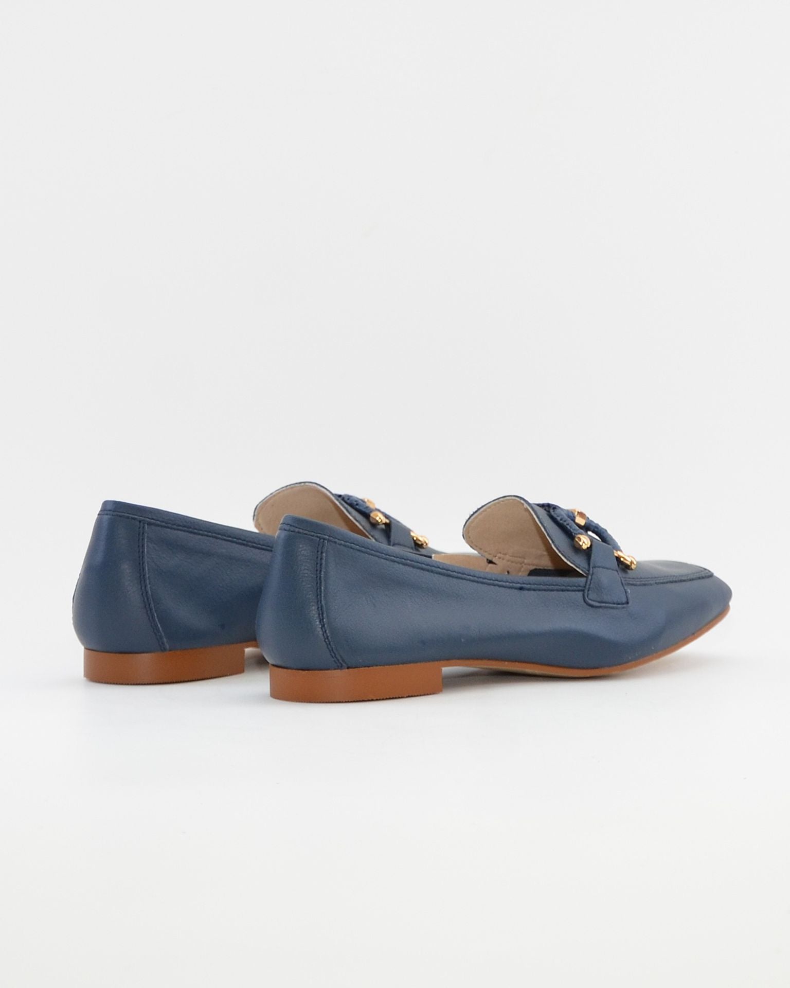 ZAPATO MOCASIN MUJER PLANO AZUL MARINO CAYETANO 17200
