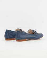 ZAPATO MOCASIN MUJER PLANO AZUL MARINO CAYETANO 17200