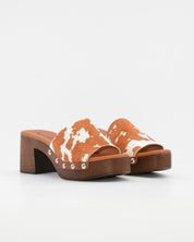 ZUECO MUJER ANIMAL PRINT PATRICIA MILLER 7041 VACA CUERO