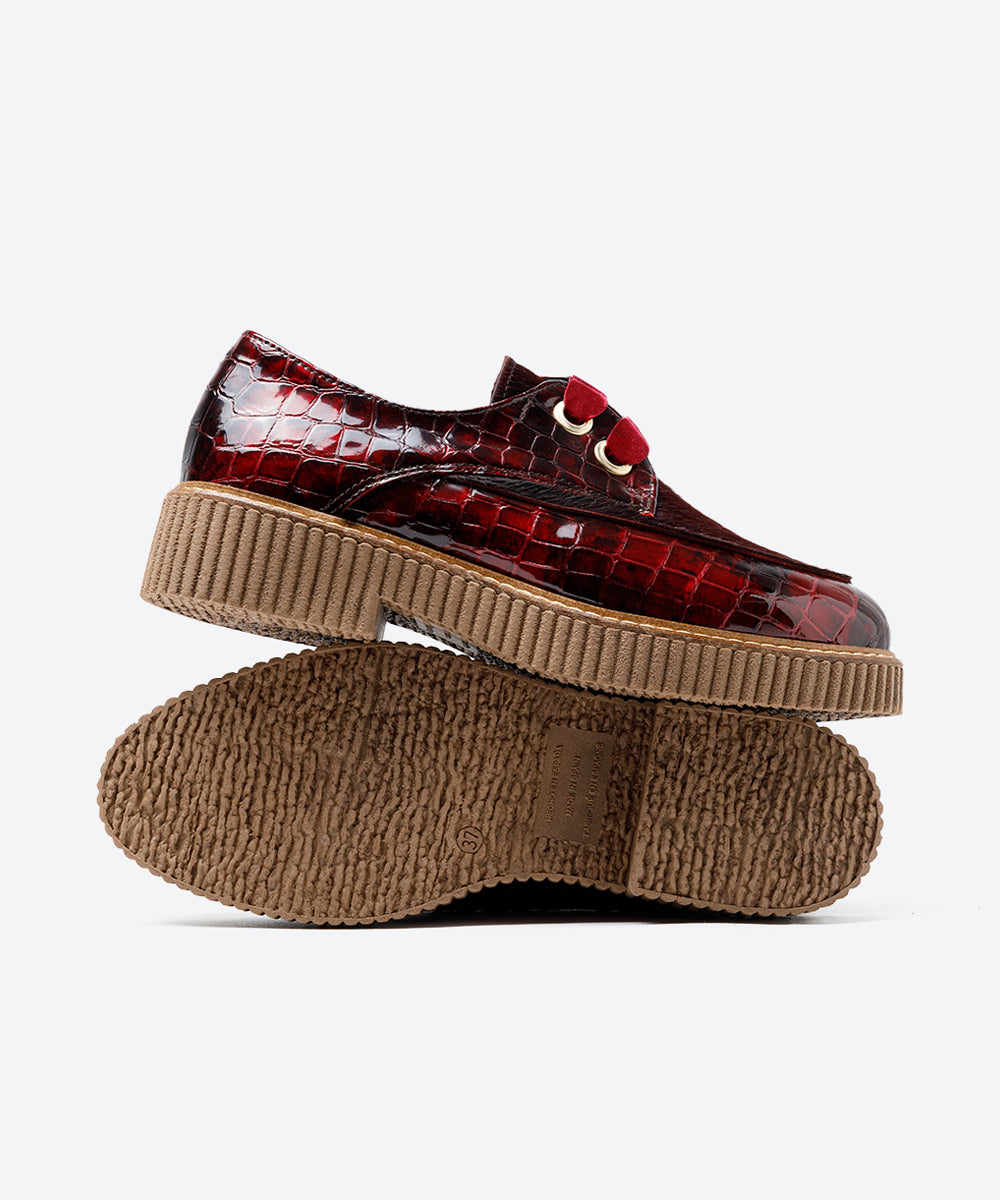 ZAPATO MUJER CORDON BURDEOS POTRO BURDEOS LACOMBA GRANUTUM
