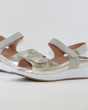 SANDALIA PLANTILLA EXTRAIBLE MUJER TRES VELCROS ANCHO ESPECIAL COLOR VERDE PIE SANTO 260422 EUCALIPTO