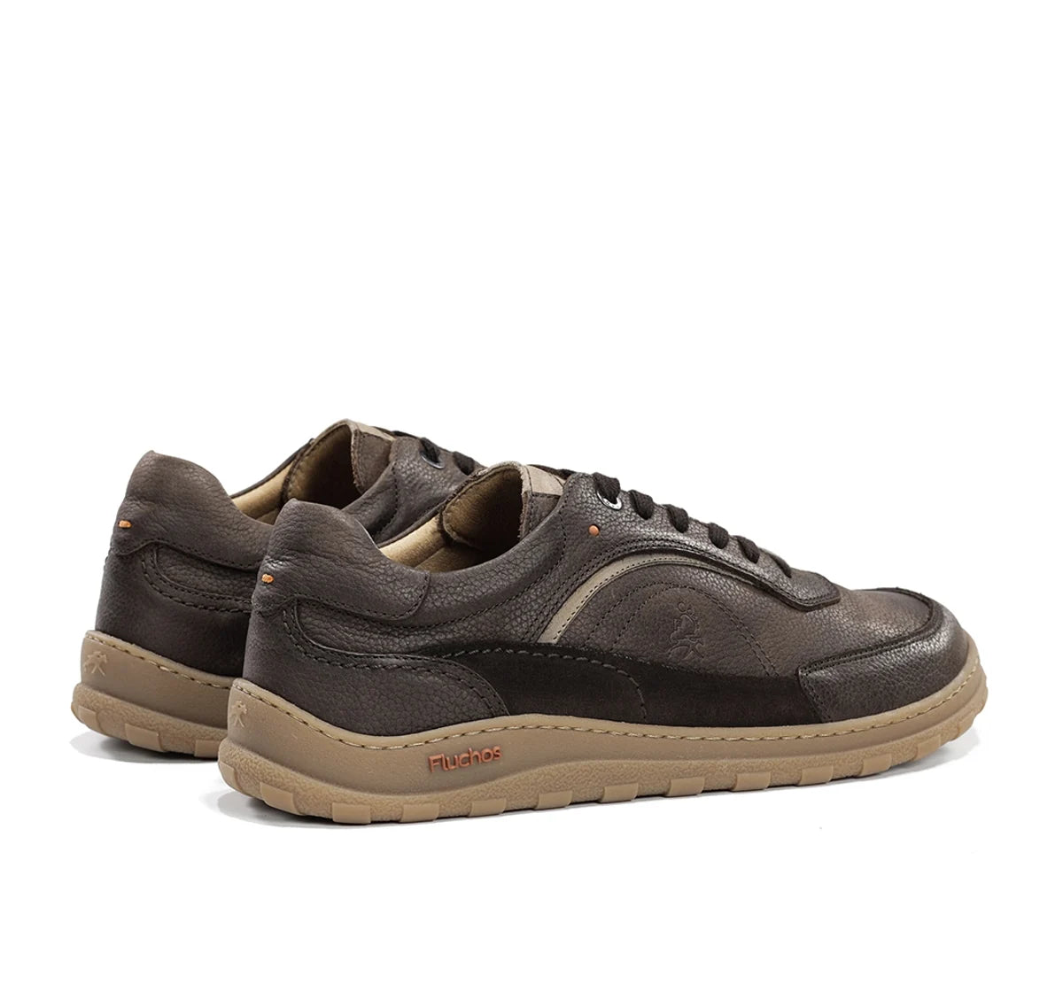 ZAPATO BAREFOOT DEPORTIVO HOMBRE FLUCHOS COLOR MARRON F2505 JERRY GUINEA CAFÉ