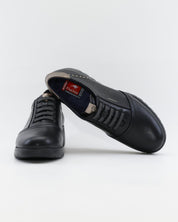 ZAPATO DE CORTE DEPORTIVO CUÑA MUJER ELÁSTICOS FLUCHOS LIVE F2096 NEGRO