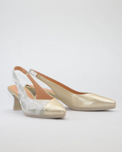 ZAPATO DE VESTIR MUJER DORADO TACON BAJO DESIREE MACA 8 ORO