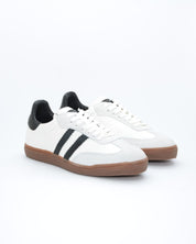 SNEAKER MUJER BLANCO TIRAS NEGRAS