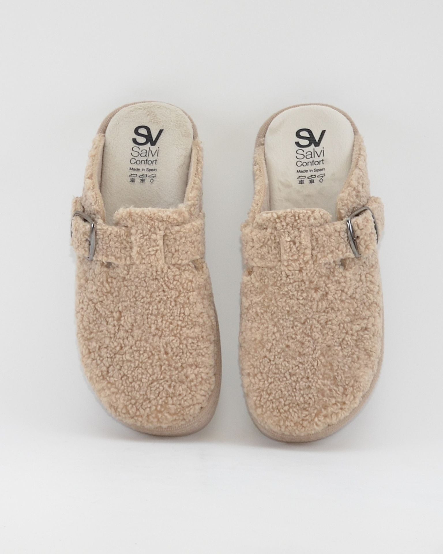 ZAPATILLAS DE CASA MUJER CON HEBILLA SALVI 29L-000 TEDDY ARENA