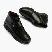 BOTIN ANCHO ESPECIAL VELCRO NEGRO 10713