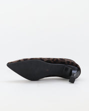 ZAPATO SALON MUJER ESTILETO COLOR LEOPARDO NEGRO DANIELA VEGA 2333S TERCIOPELO