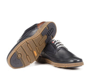 ZAPATO HOMBRE FLUCHOS AZUL MARINO CORDON PISO CARAMELO BARRY F1156