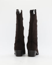 BOTA COWBOY MUJER SERRAJE MARRON CHOCOLATE CON CREMALLERA CARMELA 164381