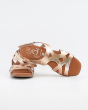 SANDALIA MUJER PLATINO TACON BAJO PLANTA DE GEL OH MY SANDALS 5992 CAVA