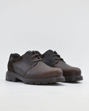 ZAPATO CABALLERO CON CORDONES PIEL ENGRASADA PITILLOS 40231 MARRON