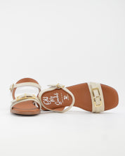 SANDALIA MUJER NAPA HIELO TACON BAJO PLANTA DE GEL OH MY SANDALS 5993