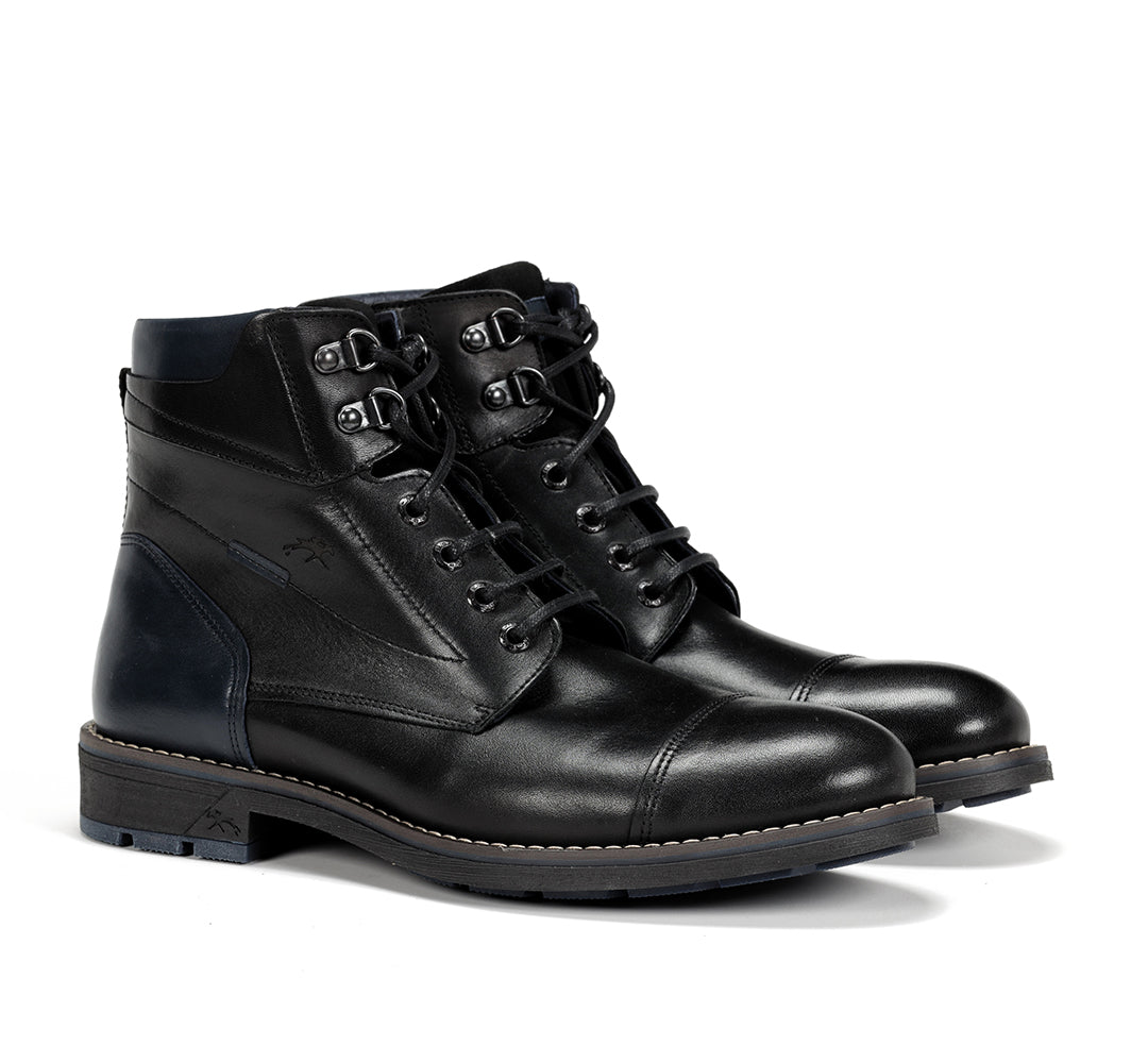 BOTIN CORDON Y CREMALLERA NEGRO F1342 TERRY HABANA