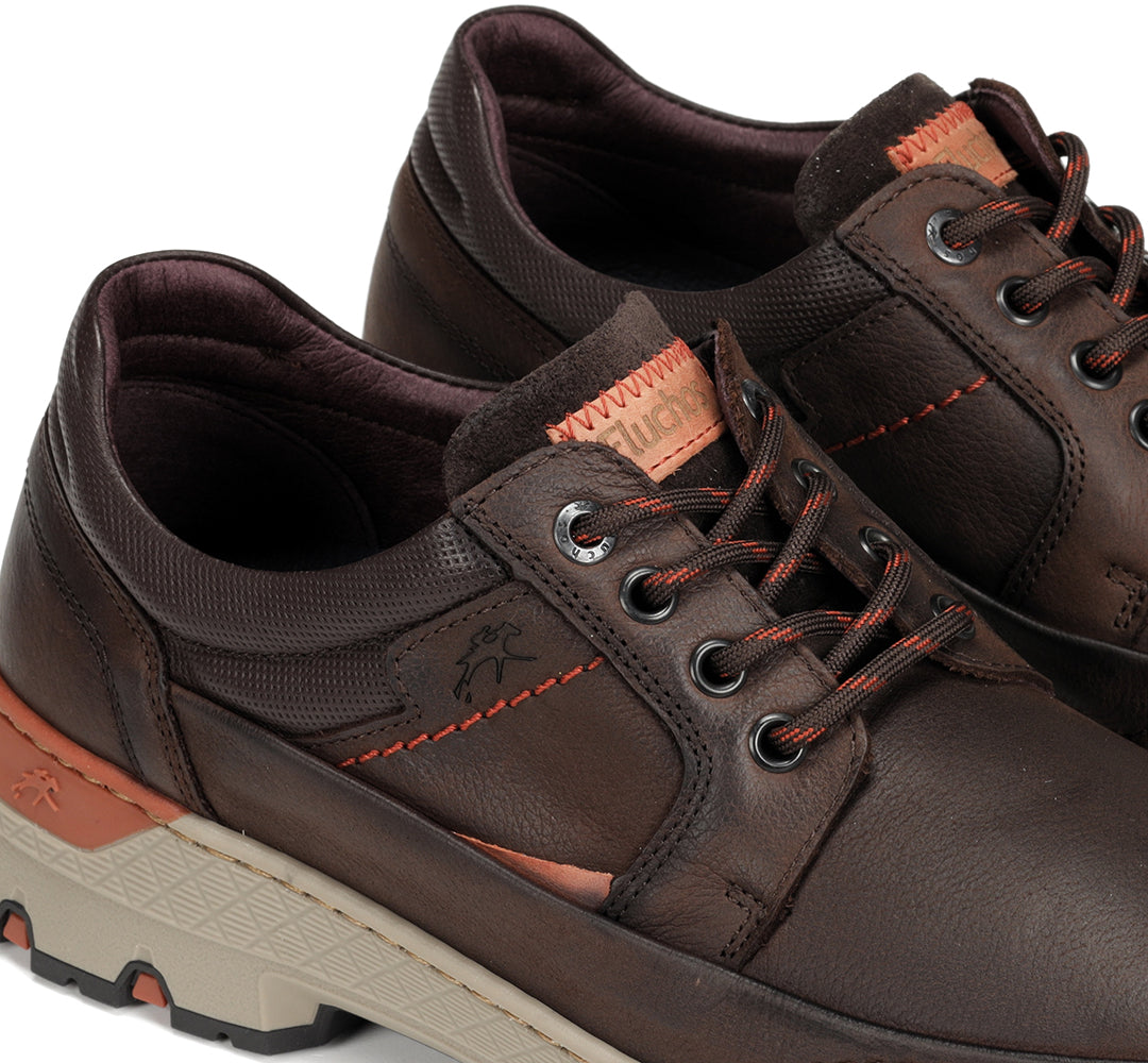 ZAPATO CASUAL CORDON ENGRASADO MARRON F1843 SIGURD CASTAÑO