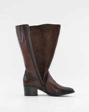 BOTA MUJER COWBOY PIEL MARRÓN PITON KAOLA 3058