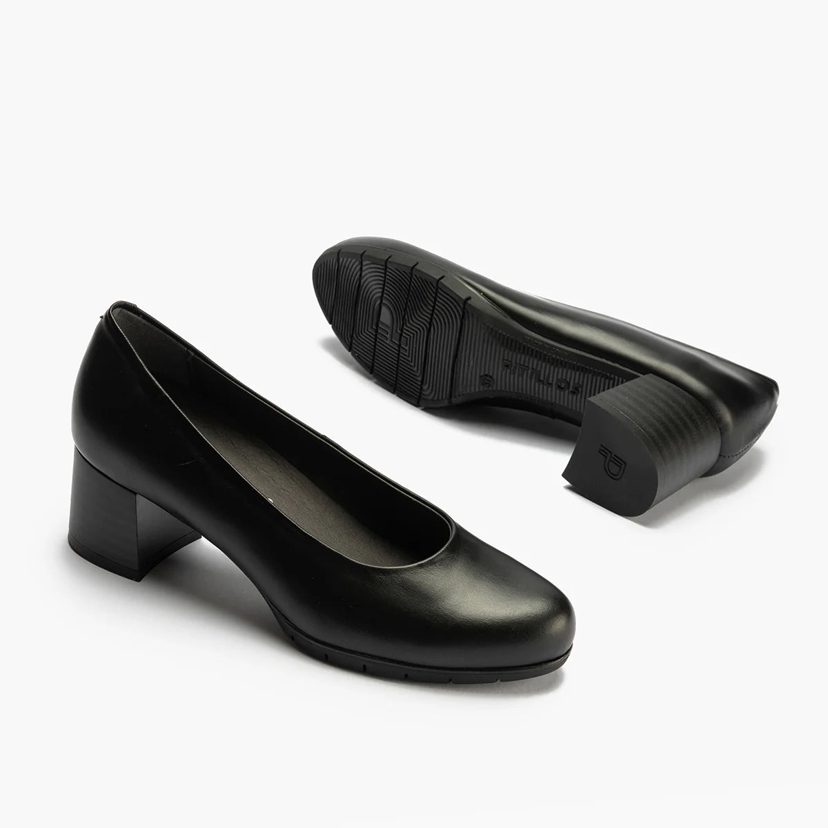 ZAPATO SALON NEGRO TACON BAJO 101