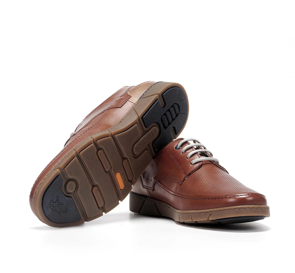ZAPATO HOMBRE FLUCHOS COLOR CUERO CORDON PISO CARAMELO BARRY F1156