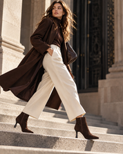 BOTIN DE MUJER TACON FINO COLOR SERRAJE MARRON CHOCOLATE DESIREE SHEILA