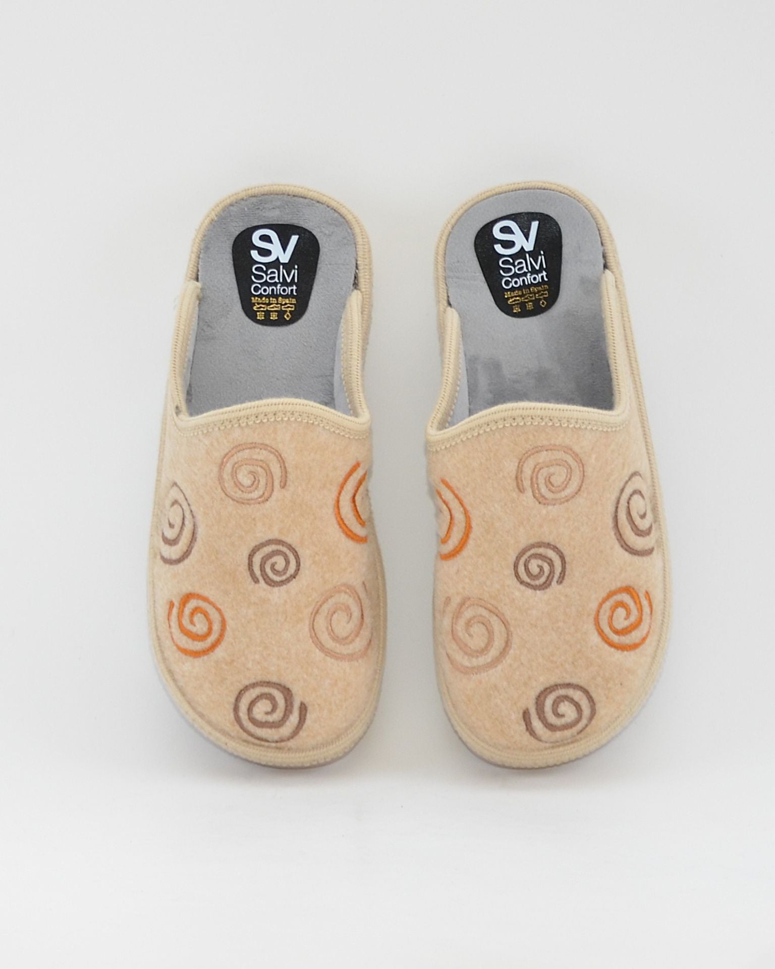 ZAPATILLA CASA MUJER SALVI 01L-000 BUCLE CREMA